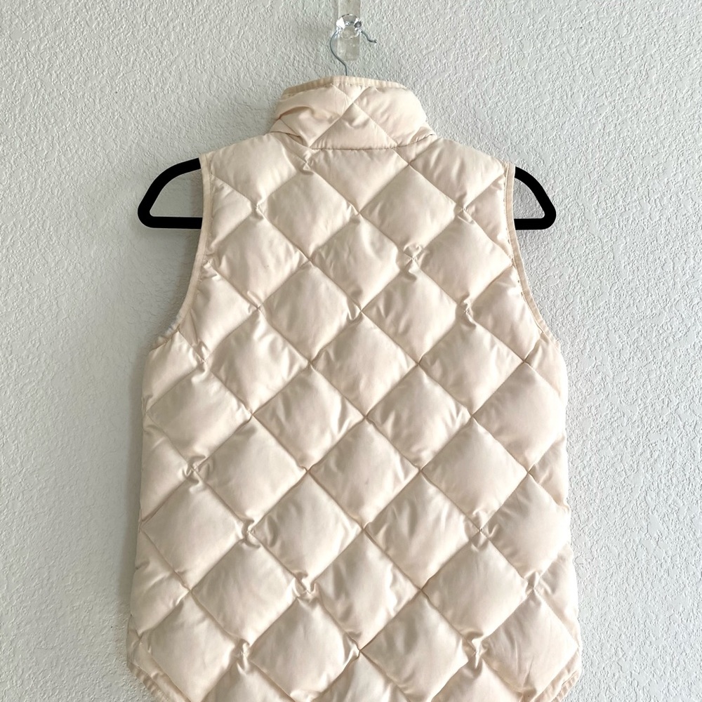 J CREW Womens SZ XSMALL Cream White Quilted Vest - Picture 8 of 11